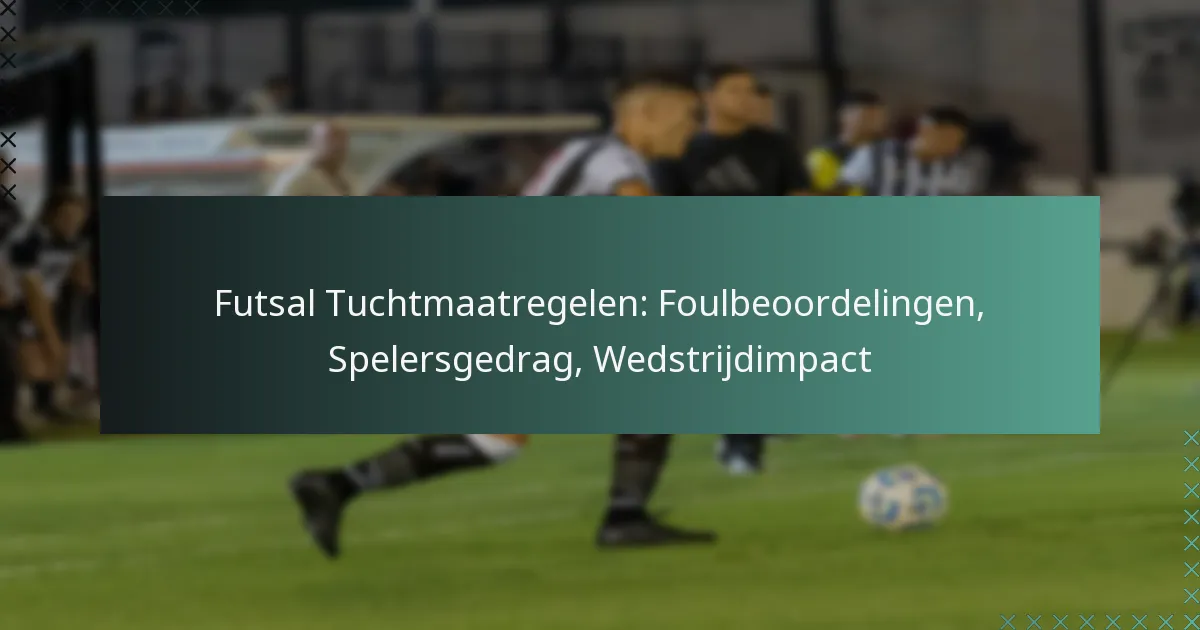 Futsal Tuchtmaatregelen: Foulbeoordelingen, Spelersgedrag, Wedstrijdimpact